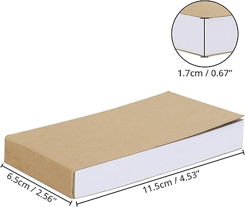 Belle Vous Carnet de Dessin Flip Book en Kraft Blanc (Lot de 6) - 11,5 x 6,5 cm - 180 Pages (90 Feuilles) Papier Dessin Sans Fond Perdu - Kit Dessin pour Animation, Dessin et Croquis - Nail Gallerys