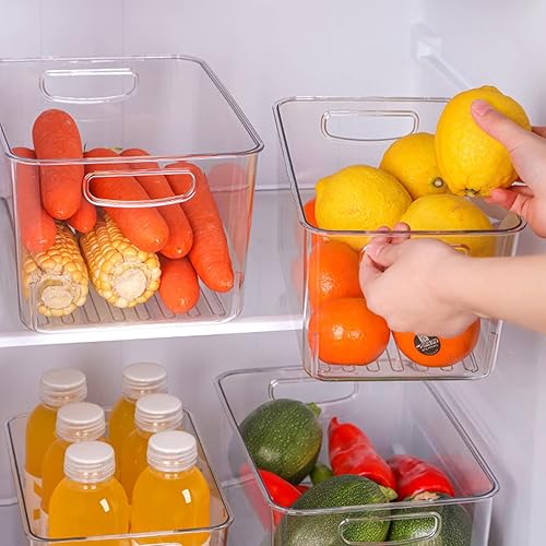 JOYBOY Boîte de Rangement Frigo,Ensemble de 8 Pièces Bac Rangement, pour Réfrigérateur,Cuisine,Garde-Manger,Armoires et Comptoirs etc-sans BPA(Transparents) - Nail Gallerys