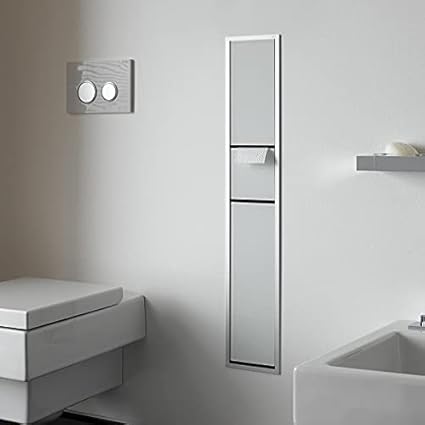 Emco asis 150 Module WC pour invités encastré, 964 mm, Aluminium/Optiwhite, Normal - Nail Gallerys