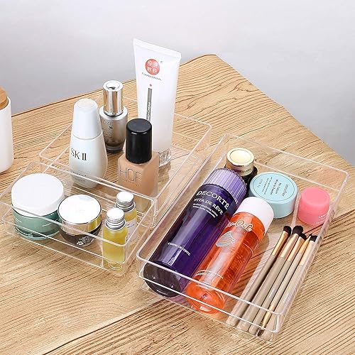 Puricon Lot de 25 Organiseur Cusine Tiroir, Range Couvert Toute Transparent, Boîte Stockage en Polystyrène, Mettre de l’Ordre pour Couvert, Bijoux, Cosmétiques pour Cuisine Chambre Salle de Bains - Nail Gallerys
