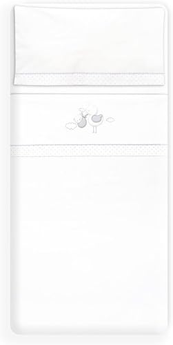 Interbaby - Parure de lit bébé en Coton pour Berceau – Ensemble 3 pièces, Drap-Housse + Drap Plat + taie d'oreiller - Nail Gallerys
