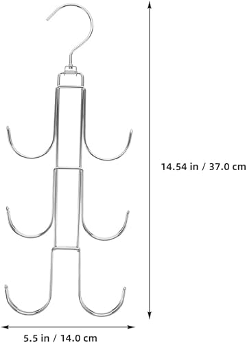 HOMSFOU 2pièces Cintre Rotatif Multifonction Pour Écharpes Rangement Économiseur Espace Pour Penderie Hanger À Ceinture Main Support Pratique Pour Accessoires - Nail Gallerys