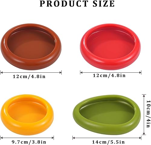 Quixotical Lot de 4 Conteneurs de Conservation en Silicone Réutilisables pour Fruits et Légumes, Anti-Oxydation pour Réfrigérateur, Rangement de Cuisine, pour Avocat, Oignon, Citron, Tomate - Nail Gallerys