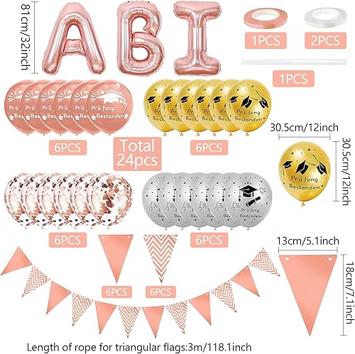 Décoration de remise de diplôme, félicitations, décoration de remise de diplôme, ABI 2023, décoration de remise de diplôme avec bannière de félicitations, décoration de remise de diplôme 2023 - Nail Gallerys