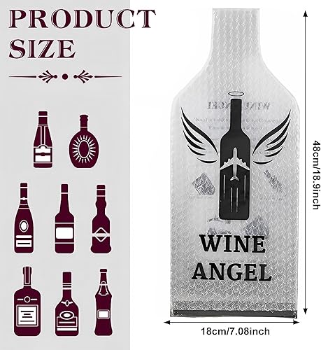 CXAFQ 8 Housses De Protection pour Bouteilles De Vin Portables, Papier Bulle Emballage Colis, Emballage Bouteille Vin,Résistant Aux Chutes Réutilisable, Parfait pour Emballer des Bouteilles Fragiles - Nail Gallerys