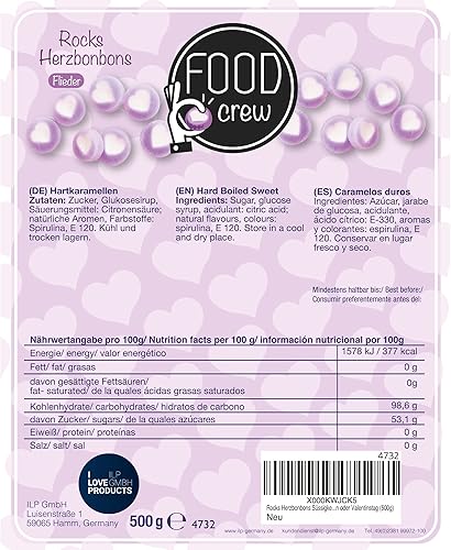 WeddingTree bonbon mariage de cœur lila - 500g Rochers bonbons just married - bonbon just married de décoration de table pour baptême, de mariage, Saint-Valentin Fête, des Mères ou communion - Nail Gallerys