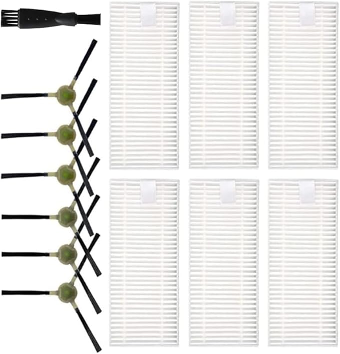 Daaxing Kit de 12 brosses latérales pour aspirateur robot Okp Life K2 K3 K4 K5, 6 brosses latérales, 6 filtres Hepa, 1 brosse de nettoyage - Nail Gallerys