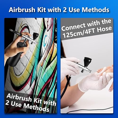 Kit aérographe 30 psi avec compresseur pistolet pulvérisateur - Nail Gallerys