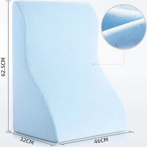 NOFFA Oreiller de Lecture en Mousse à Mémoire de Forme pour Lit | Coussin Cale Dos | Coussin à Coin Triangle est Idéal pour Soutenir Le Dos Lorsque Vous Détendez, Lisez ou Regardez la Télévision - Nail Gallerys