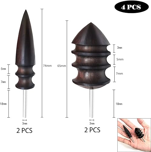 4PCS Outil pour Cuir Polissage Polie Outil de Sculpture en Cuir Cuir DIY Fait à la Main Travail du Cuir Brunissoir Cuir Outil de Sculpture Maroquinerie pour Perceuse Polie Outil de Sculpture en Cuir - Nail Gallerys