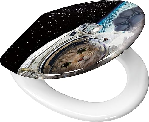 Kleine Wolke Cosmo Cat Abattant WC Multicolore 37 x 45 cm - Nail Gallerys