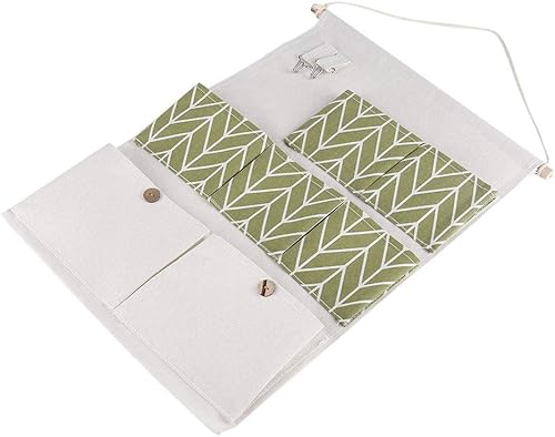 Sac de rangement suspendu - au-dessus de la porte Poches de rangement pour magazines Porte avec porte de placard Meuble de rangement suspendu Organisateur en lin Coton Tissu Porte murale Étui de range - Nail Gallerys