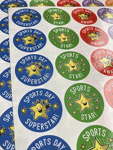 SuperStickers Lot de 250 autocollants de participation à la journée sportive - Nail Gallerys