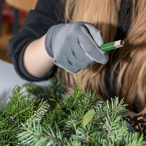 COM-FOUR® 3x Ensemble de fils de bricolage - fil d'emballage en vert, argent et noir - parfait pour décorations Noël (03 pièces - Mix) - Nail Gallerys