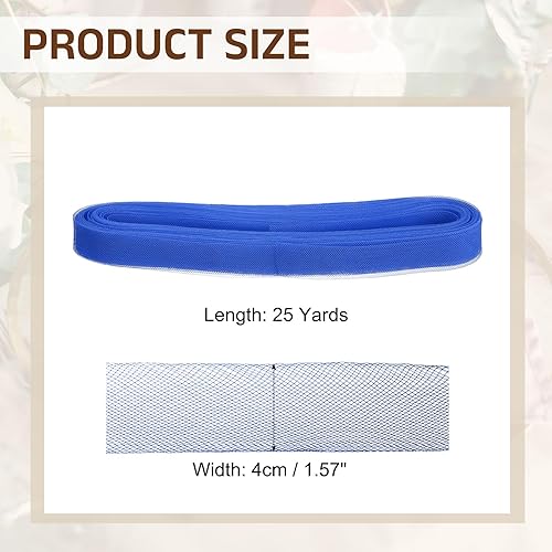 sourcing map Tresse en crin de cheval rigide de 22,9 m x 5,1 cm, large bordure pour désossage, couture, robe de mariage, danse, chapeau, accessoires de coupe, bleu ciel - Nail Gallerys