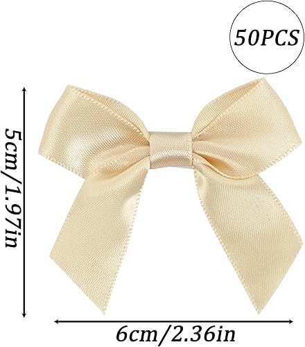 anneratteryer Noeud Cadeau Noeuds d'emballage Cadeau Lot de 50 nœuds en Satin Autocollants pour Emballage de Cadeaux avec Ruban adhésif Double Face pour travaux manuels et fêtes d'anniversaire - Nail Gallerys