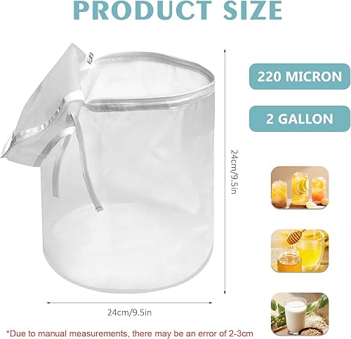 Bubble Bags, Bubble Hash Bag 220 microns, tissu filtrant à mailles fines lavable, sac filtrant zippé, convient pour l'extraction et la production d'herbes - Nail Gallerys