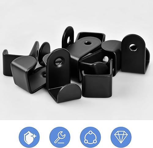 20 Pièces Crochets Muraux, Crochet Simple Noir, Mini Crochets en Acier Inoxydable avec 20 Vis d'Expansion pour les Serviettes, Vêtements, Clés, Adaptées Cuisine, Salle de Bain, Chambre, au Bureau - Nail Gallerys