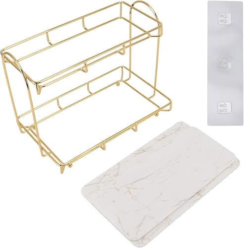 Organiseur De Maquillage pour Coiffeuse de Salle de Bain à 2 Niveaux Organisateur sous évier Organisateur étagère de Rangement de Comptoir Support Organisateur Cosmétique - Nail Gallerys