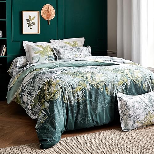 Linnea Taie d'oreiller 65x65 cm Percale 100% Coton Trinidad mousson - Nail Gallerys