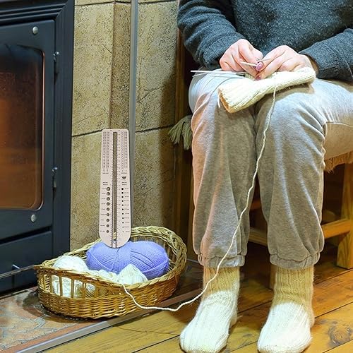 Jauge De Chaussette Pour Tricot - Règle De Chaussette Crochet De Mesure De Taille De Crochet À Tricoter, Butée De Ménage Multifonction, Outil De Tricot Outil De Mesure D'aiguille - Nail Gallerys