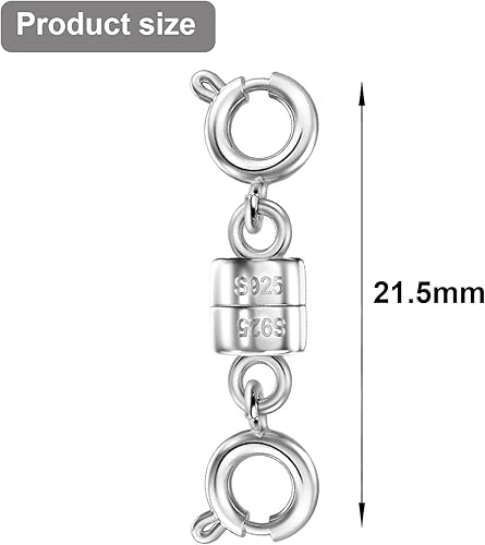 GYHWOFUL Chaîne avec fermeture magnétique en argent 925, extension de chaîne en argent sterling - Nail Gallerys