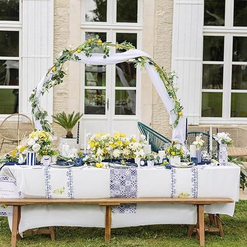 Artyfêtes Générique - 8 GOBELETS Carton Dolce Vita Citron 25CL Bleu - Nail Gallerys