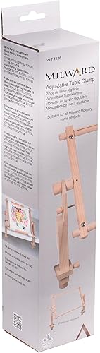 Milward Pince de table réglable S – Pince rotative à 360° pour cadres à tapisserie sur table ou bureau. Support pour broderie, point de croix, travaux d'aiguille et quilting. - Nail Gallerys