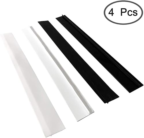 AIFUDA Cuisine Silicone Couvercle Gap Counter Stap, Longue et large Gap Filler (Lot de 4), Scellé Spill Guard pour Cuisinière, Four, Laveuse et sécheuse, Résistant à la chaleur et Nettoyage facile - Nail Gallerys