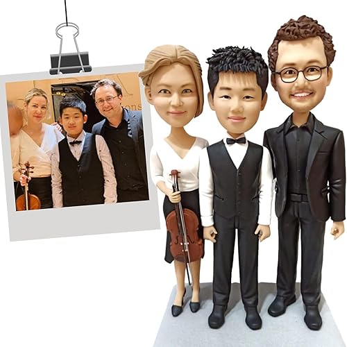 CUSTOMCRrAT Figurine Bobblehead Personnalisée - Cadeau Personnalisé - Photo Réelle - pour Couple, Amoureux, Amis - Nail Gallerys