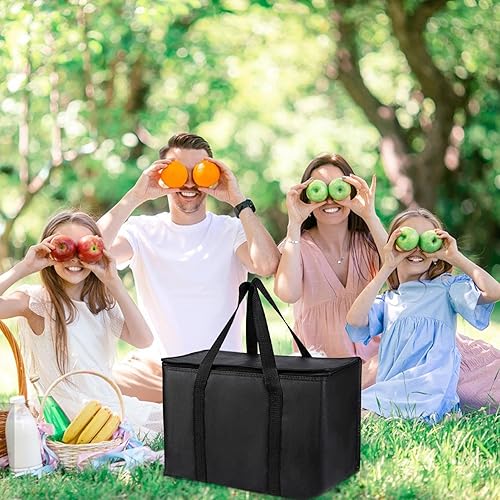 Sac Isotherme Pliable Pour Congélateur, Grand Sac Isotherme Doux 65 À 70 L, Sacs Isothermes Courses 51×25.5×33CM, Sacs Isothermes Pour La Livraison De Nourriture, Boîte À Lunch Isolée Avec Poignée - Nail Gallerys