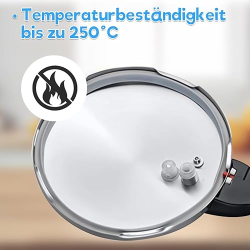 Lot de 2 pièces de rechange pour autocuiseur WMF, joint d'étanchéité de 22 cm et joint de signal de cuisson, en silicone, compatible avec les autocuiseurs WMF Perfect & Perfect Plus, 2,5 l - 8,5 l - Nail Gallerys