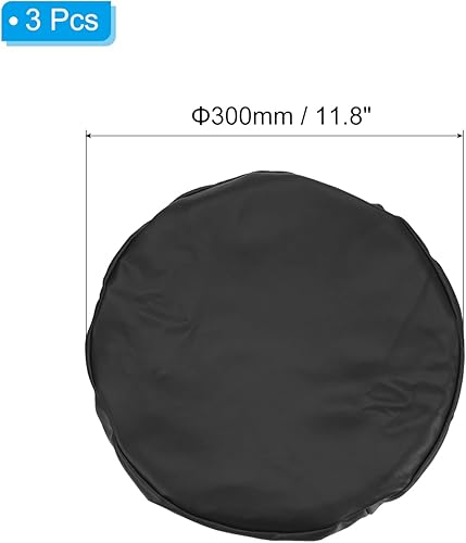 PATIKIL Tabouret Housses Rond, 3 Paquet PU Cuir Élastique Barre Tabouret Housse Imperméable Tabouret Coussins pour Diamètre 12'- 14' Chaise, Gris - Nail Gallerys