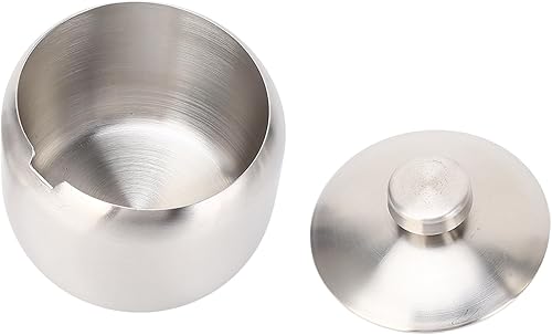 SIXRUN 304 Pot en Acier Inoxydable avec Couvercle, Design Moderne, adapté aux Condiments, à L'huile, aux Hôtels (SILVER) - Nail Gallerys