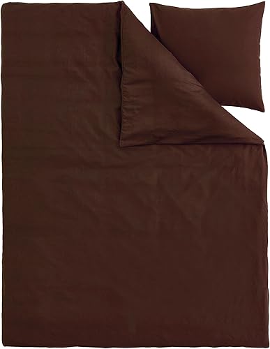 Mixibaby Parure de lit 100 % coton, disponible en 135 x 200 cm, 155 x 220 cm, 200 x 200 cm, 200 x 220 cm, orange, 200 x 220 cm - Nail Gallerys