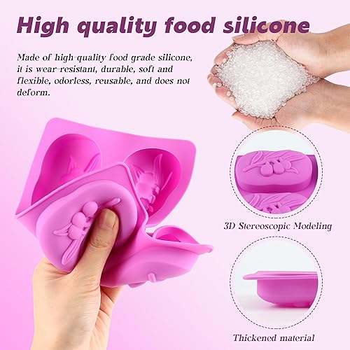 Lot de 3 Moules à Savon en Silicone Professionnels - 4 Cavités 3D Antiadhésif pour Savonnerie Artisanale, Pâtisserie DIY, Chocolat & Cupcakes - Résistants à la Chaleur & Faciles à Nettoyer - Nail Gallerys