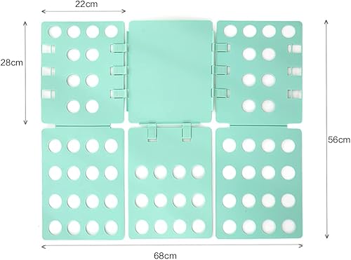 Hillylolly Plieuse à Linge, Planche Pliage Linge, Plieur Chemise, T-Shirt Folder, Vert, Foldable, Organisateur de Vêtements, 68 x 56 cm - Nail Gallerys