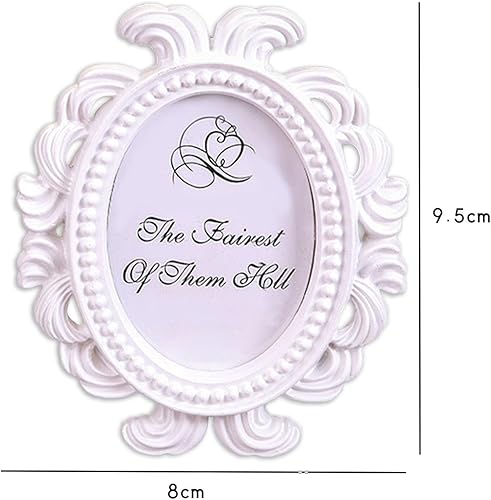 Renywosi Cadre Photo Vintage - Petit Cadre Photo Baroque Ovale, Cadre Photo Ovale Baroque en Résine, Cadre D'affichage Photo De Famille pour Affichage De Table Mural - Nail Gallerys