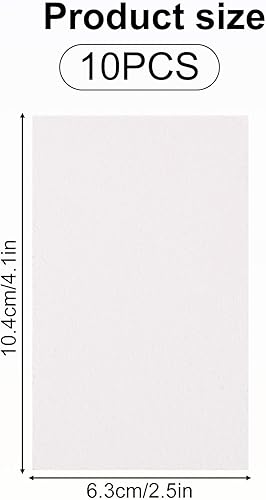 lasuroa Lot de 10 Feuilles de Papier Texturé en Mousse Magique, 10,4x6,3cm Cartes en Cellulose Blanche Papier Peinture Polyvalent et Vierge pour Enfants Fournitures Artistiques DIY (Rectangle) - Nail Gallerys