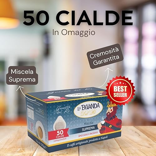 La Bevanda Del Re - Machine à café à dosettes Ese 44 mm - - Arôme Plus + 50 dosettes ESE [ offert] - Nail Gallerys