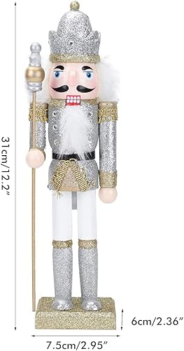 Guanan 30Cm Casse-Noisette de Noël, Casse-Noisettes Traditionnels de Soldat en Bois, Jouet de Figurines de Casse-Noisette, Décor Idéales pour Sapin de Noël, Décoration de Fête Parfaite (Rose) - Nail Gallerys