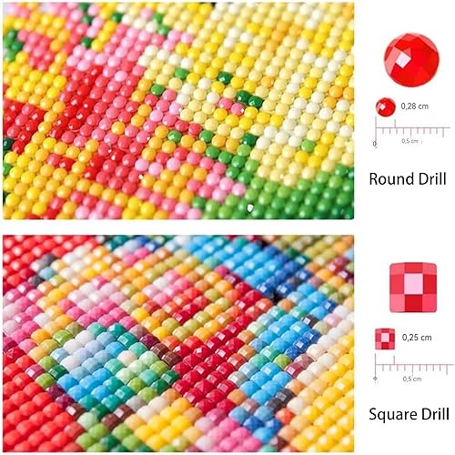 5D Diamond Painting Kits Adulte, DIY Carré Complet Diamant Painting Art Strass Point de Croix Kit, Broderie Peinture Diamant Enfant Débutants pour Décor Murale la Maison Lune bleue 40x50cm C6245 - Nail Gallerys