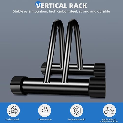 ENGWE MTB Support de rangement pour vélo, support de stationnement au sol pour 3 vélos, support de rangement extérieur en métal pour vélo pour garage ou abri de jardin (1 station à vélos) - Nail Gallerys