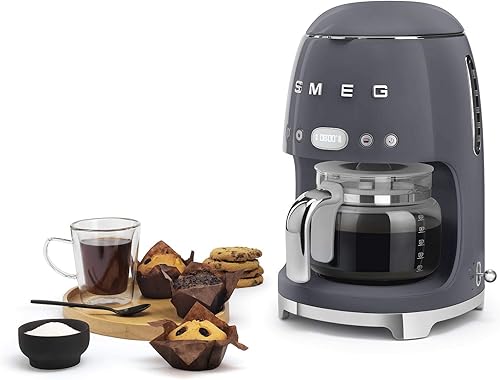 Smeg Drip Coffee Machine Slate Grey DCF02GREU - Nail Gallerys