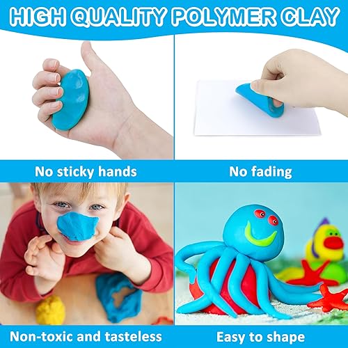 Pate Polymère Set - 32 Couleurs 800g/1.8LB Safe et Non Toxique Pate Polymer, Pate a Modeler,DIY kit Pate Polymer avec Outils de modélisation, Meilleur Cadeau pour Les Enfants - Nail Gallerys