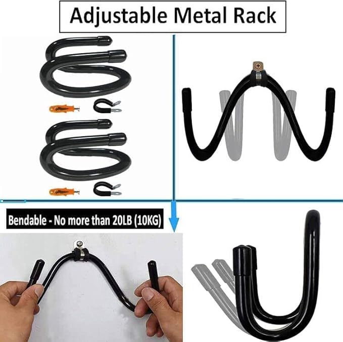 AUXPhome Lot de 2 supports muraux pour pizza et pelle à pizza - Support de rangement à pizza - Support mural en métal - Support pour ustensiles de cuisine - Avec noir - Pas de plateau à pizza - Nail Gallerys