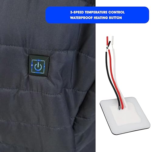 Be In Your Mind Lot de 4pcs Interrupteurs Chauffants en Silicone étanches à 3 Vitesses avec Contrôle de La Température Et Interrupteur pour Vêtements électriques 5V-15V DC - Nail Gallerys