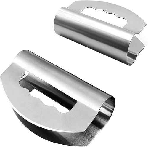 iwobi Hachoir Berceuse Double Lames,Hachoir à Salade en Acier Inoxydable - Nail Gallerys