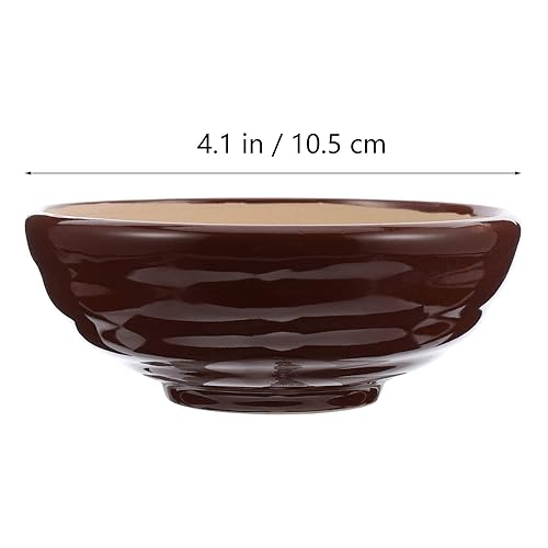 BESTonZON Mortier Pilon Bois Céramique Ensemble Cuisine Gorlique Meuleuse Masher à Cuisine Ustensil pour Pepper Garlic 11x11x4cm - Nail Gallerys