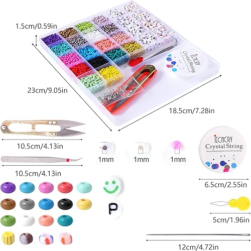 480pcs Perles Plates pour Bijoux, 24 Couleurs Smiley, Fruits, Fleurs Polymère, Kit de Fabrication pour Collier et Bracelet - Adultes et Enfants - Nail Gallerys